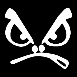 Calcomanía de vinilo Angry No Fear Face cara para automóvil camión ventana pared computadora portátil. - Imagen 1 de 2