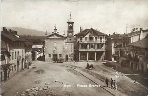 Mathi - Piazza Grande  - Viaggiata animata anni '20 - Picture 1 of 2