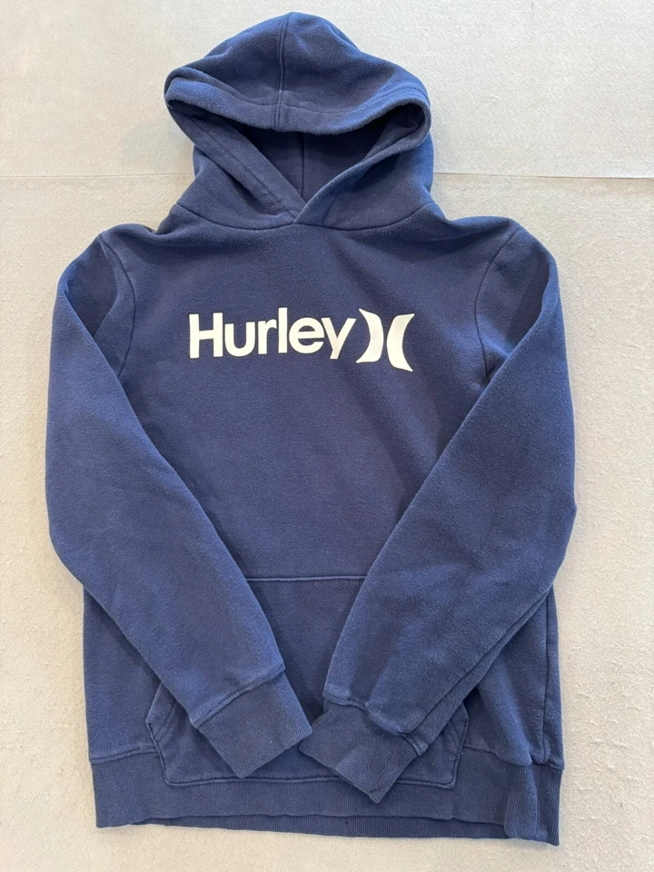 Hurley Sweatshirt Youth Teen Boy's XL Navy Blue Fleece Logo Casual Hoodie - Image 1 of 4