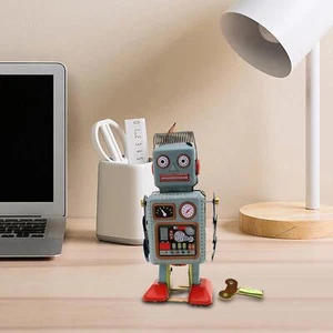 Wind Up Tinplate Toy Vintage Walking Robot for Girls Teens - Picture 1 of 9