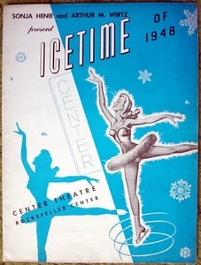 Icetime de 1948 Rockefeller Center Teatro Original Programa Vintage Sonja Henie - Imagen 1 de 5