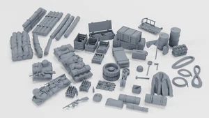 Stowage of WWII - Bolt Action - wargame3d - 28mm Scale - Bild 1 von 6
