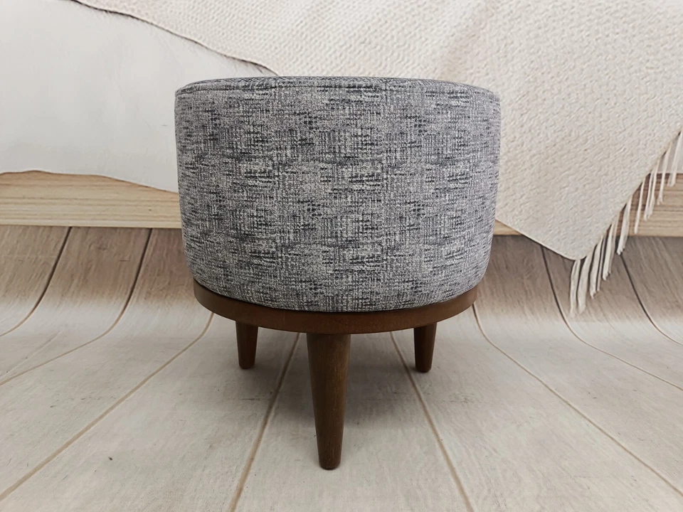 Banco reposapiés, taburete cilíndrico, taburete de cubierta, taburete otomano, taburete de descanso, Foto 1 de 4