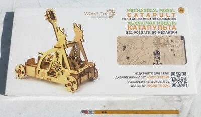 Wood Trick Mechanical Model “Catapult” Intricate Wooden Model Kit Factory Sealed - Image 1 of 4