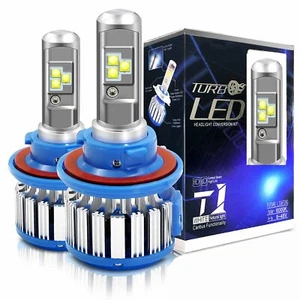 T1 Turbo Canbus H13 9008 LED Headlight Bulbs 6000K High Low Beam White Car Light - Picture 1 of 9