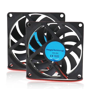 2X 12V Brushless Silent Cooling Fan Desktop Computer Cooler 2PIN 80 x 80 x 10mm - Picture 1 of 3