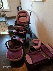 kinderwagen 2 in 1 Lila ohne Maxi Cosi - Bild 1 von 4