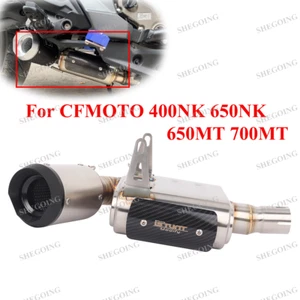 Slip On For CFMOTO 400NK 650NK 650/700MT Exhaust Short Muffler Low Mounting - Picture 1 of 7