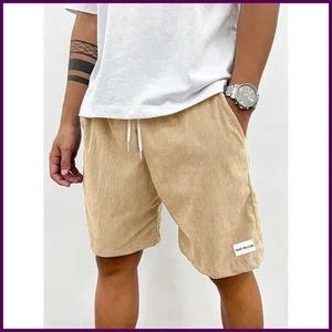 Summer Men Corduroy Sweatpants Casual Shorts Men's Beach Shorts Basketball Short - Picture 1 of 27