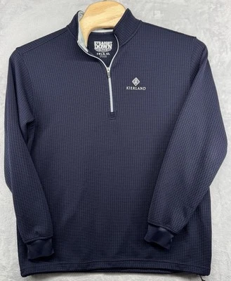 Pullover Recto Óptico 1/4 Cremallera Azul Manga Larga Camisa Club Logo Para Hombres 24x29 Foto 1 de 4