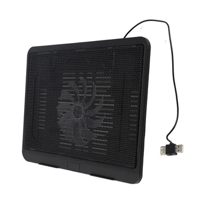 Laptop Kühler Kühlpad Basis großer Lüfter USB Ständer für 14 oder darunter Notebook schwarz - Bild 1 von 4