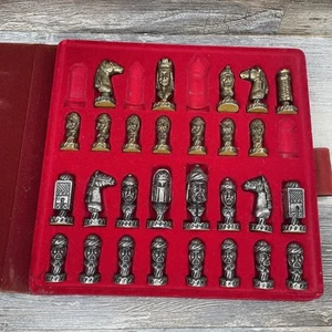 Vintage Christians vs Moors schweres Zinn Schachspiel 1972 unvollständig 28 Teile - Bild 1 von 18