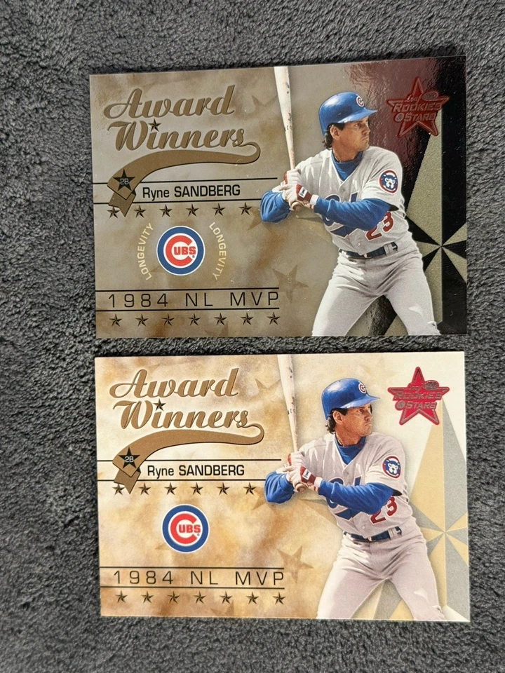 2002 Leaf Rookies and Stars #255 Ryne Sandberg 84 MVP Base & Longevity #’d /100 - Image 1 of 2