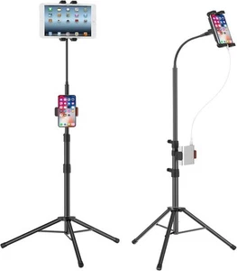 Tripod Stand for Ipad,Gooseneck 63-inch Floor Stand for Tablet,Floor Stand - Picture 1 of 9