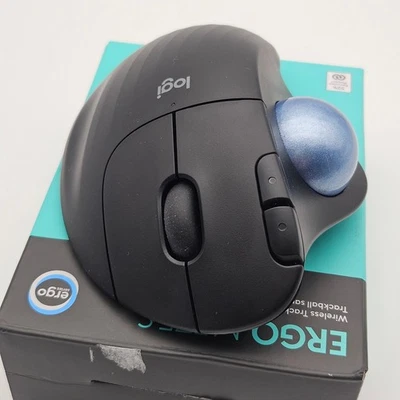 Logitech - ERGO M575 S Wireless Ergonomic Trackball Mouse - Wireless - Black - Image 1 of 4
