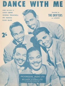 Original U.K. Sheet Music - The Drifters  - Dance With Me- 1959 - Mint Condition - Picture 1 of 3
