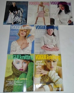 VOGUE KNITTING INTERNATIONAL, LOT OF 7 MAGAZINES ~ 2004, 2006, 2007, 2008 - Picture 1 of 4