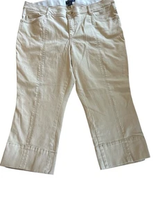 Democracy Ab Solution High Rise Wide Leg Ankle Cream Denim Womens Size 24W NWOT. - Picture 1 of 11