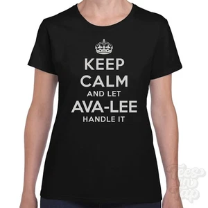 KEEP CALM AND LET AVA-LEE HANDLE IT T-SHIRT Herren/Damen rot/schwarz lustiges Geschenk - Bild 1 von 6