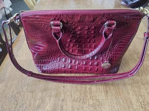 Violet Arno Melbourne Brahman Croc Embossed Leather Satchel Bag and Duster - Bild 1 von 7
