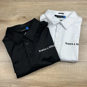 2 Lot J Lindeberg Shirt Mens Large Regular Golf Performance Polo Shirt - Picture 1 of 20