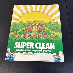 Vintage 1972 Burger Chef & Jeff Super Clean Poster Wandbild 16x19 Retro - Bild 1 von 18