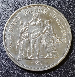 1967 FRANKREICH 10 FRANCS .900 SILBER KRONE - Bild 1 von 2