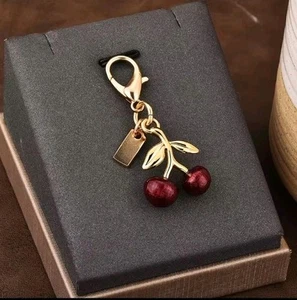 Cherry Charm for Coach bags, Cherry Keychain, Phone Charm, Bag Charm Accessory - Picture 1 of 1