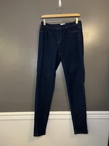 Bongo Jeggings Womens Large Dark Wash Pull On Stretch Skinny Jeans Denim Pants - Picture 1 of 9