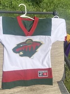 Vintage 90s NHL Minnesota Wild Hockey Jersey by LogoAthletic Youth Small No Tag - Picture 1 of 7