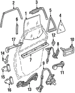 Genuine GM 90-97 Cutlass/Lumina Drivers SI Rr Dr Regulator W/O Motor 16602861 - Picture 1 of 1