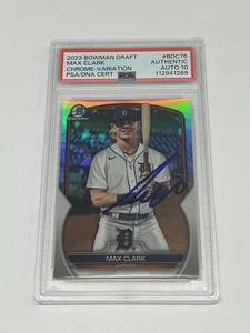 2023 Bowman Chrome Draft Max Clark Image Variation/SP Auto #BDC76 PSA 10 Auto - Bild 1 von 2
