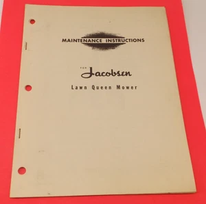 Vtg Jacobsen LAWN QUEEN MOWER Owner Maintenance Instruction Manual - Picture 1 of 1