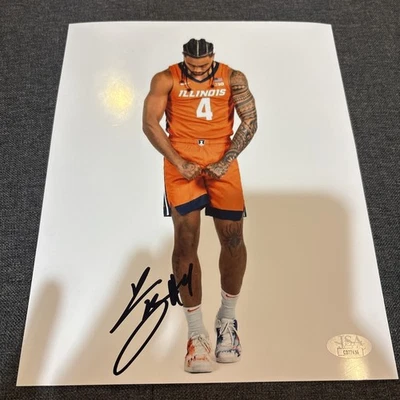 Kylan Boswell Signed 8x10 Photo Autographed Illinois  Illini USA JSA COA - Image 1 of 2