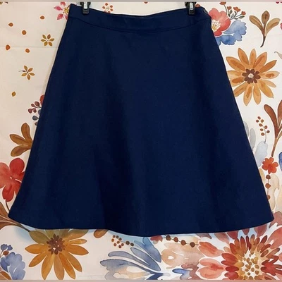 Falda De Invierno Preppy De Colección Express 25/26 Azul Marino Hecha en Italia Lana Línea A Patinador Foto 1 de 4
