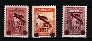 TURKEY   TURCHIA TURKIYE 1937 AIRMAIL AVIATION  MLH   (lot 30) - Picture 1 of 1