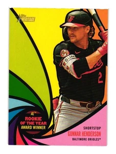2024 Topps Heritage Award Winner - Gunnar Henderson (#AW-5) Orioles - Picture 1 of 2