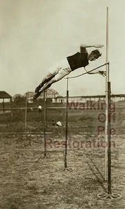Stabhochsprung Sportler Anfang 1900 4x6 Nachdruck Gay Nachlass Sammlung - Bild 1 von 2