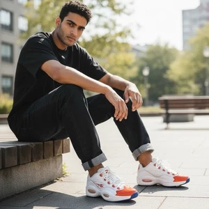 Reebok Herren Question Low Patent Vivid Orange FX4999 Größe 8 ohne Karton - Bild 1 von 10