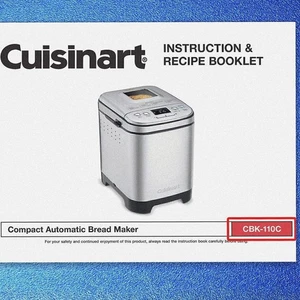 CUISINART CBK-110C Compact Automatic Bread Maker User Manual , Tough Binding - Imagen 1 de 7