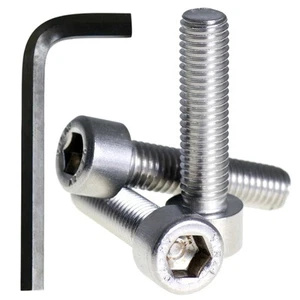 M1.6 M2 M2.5 M3 ALLEN BOLT SOCKET CAP SCREWS HEX HEAD A2 STAINLESS STEEL + KEY - Picture 1 of 15