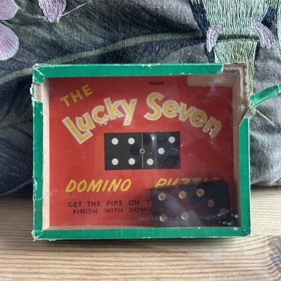 Vintage Puzzle by R Journet - Lucky Seven Domino Puzzle ￼ - Image 1 of 4