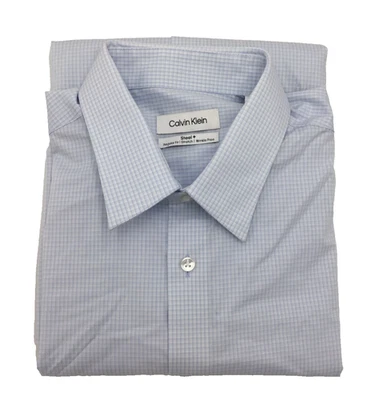 Calvin Klein Men's Slim-Fit Stretch Dress Shirt, Light Blue, Sz-15.5 34/35 - Image 1 of 2