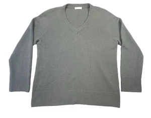 The Row Women Sweater L Brown Gray Cashmere Wool V Neck Long Sleeve Pullover NEW - Picture 1 of 23