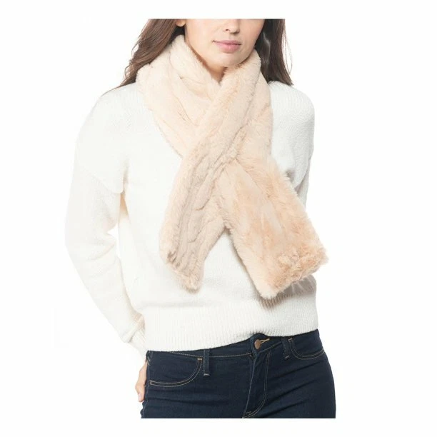 Estola de piel sintética en relieve bronceada INC International Concepts Foto 1 de 1