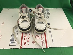 Nike AIR JORDAN Retro 3 White/Fire Red 2006 Toddler Shoes 832033-161 Size 7C - Picture 1 of 8
