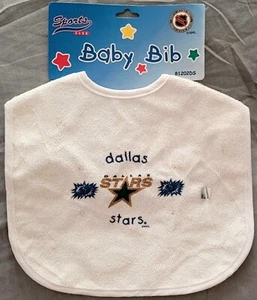 Vintage NHL Dallas Star Infant Baby Bib - New With Tags - New Old Stock - Picture 1 of 4