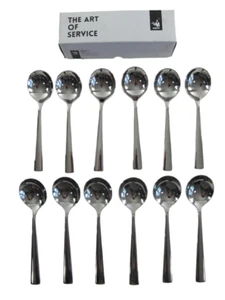 Hepp NEU 12er Set Akzent Modern Edelstahl Premium 6,9" Suppenlöffel Elegant - Bild 1 von 12