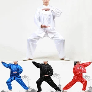 Martial Unisex Arts Uniform Kung Fu Suit Costume Tai Chi Performance Clothes - Picture 1 of 18