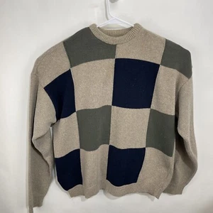 Vintage Trader Bay Color Block Tonal Crewneck Sweater Made in USA XLT XL Tall - Picture 1 of 16